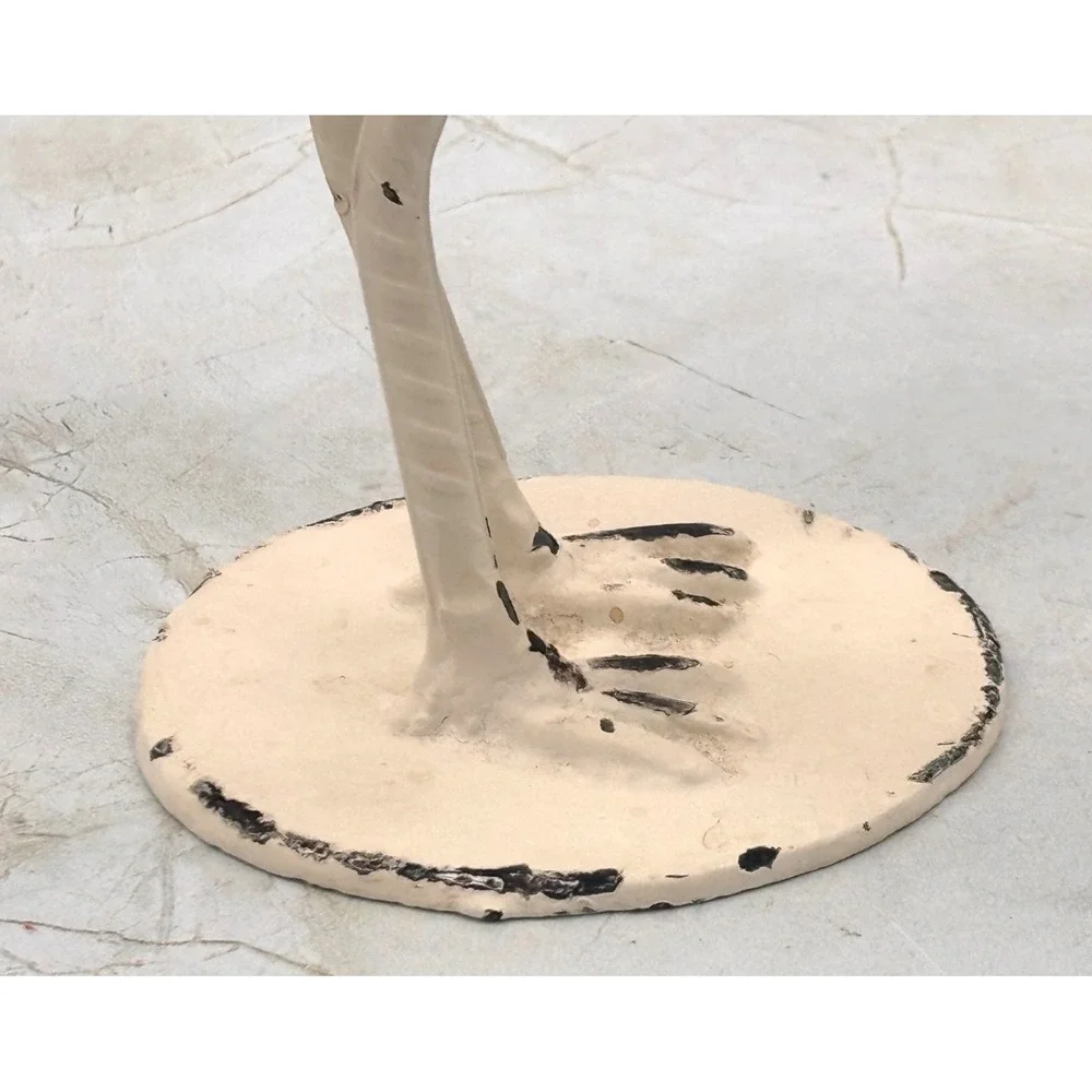 Urban Outfitters Cast‎ Iron Sandpiper Figurine Antique White Distressed 6